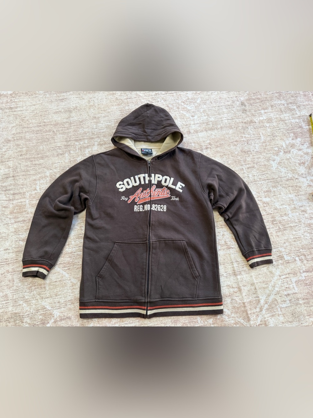 Southpole Authentic Collection Youth XL 20 Hoodie Brown Full Zip Fits, Men’s S